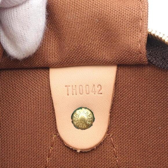 LOUIS VUITTON Brown Monogram Leather Speedy 30 Bag - Picture 5 of 9